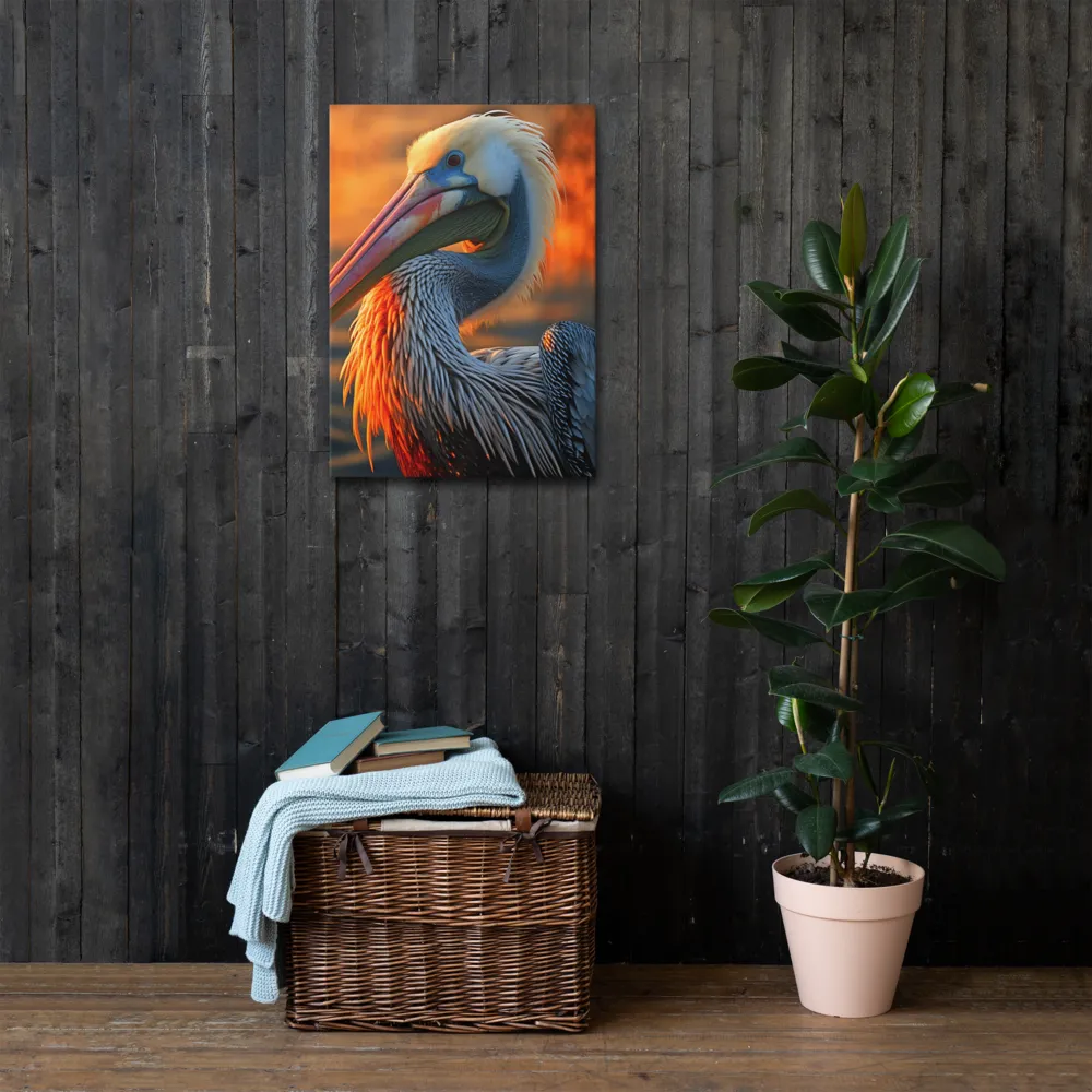 Elegance of the Pelican at Sunset