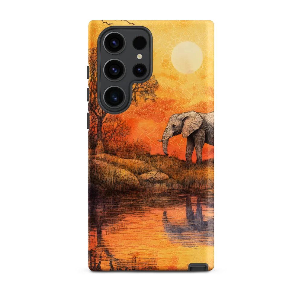 Elephant's Serenity at Dusk