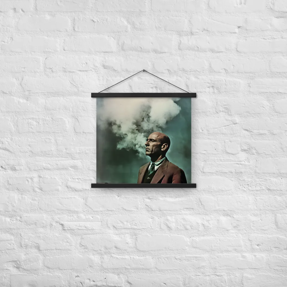 Clouded Thoughts | Poster With Black Wood Hanger | 18″×18″