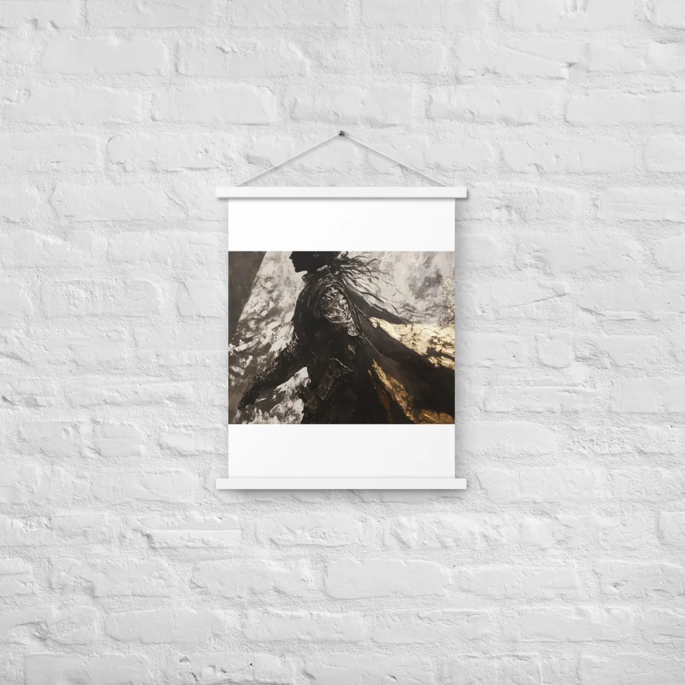 The Silhouette of Valor | Poster With White Wood Hanger | 18″×24″