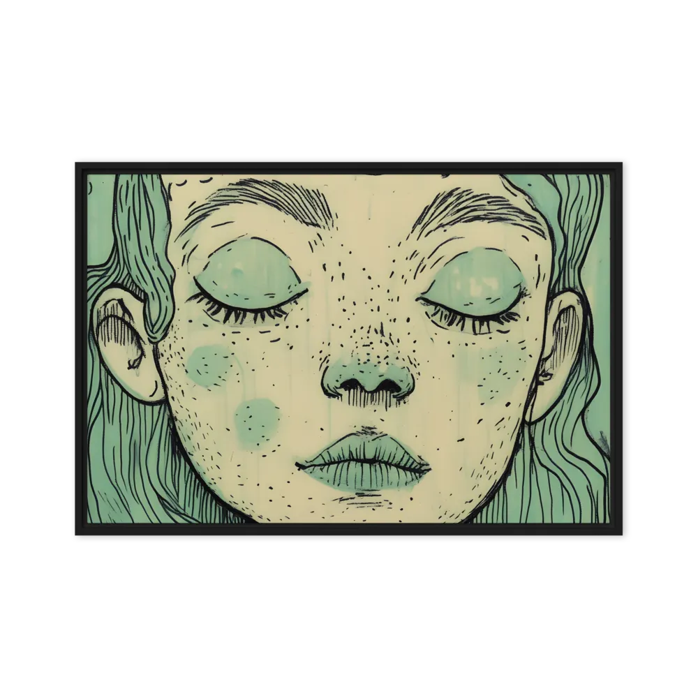 Beneath the Surface | Canvas with Black Frame | 20″×30″