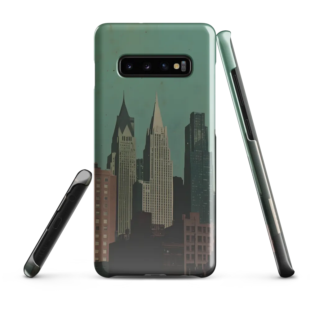 Urban Nostalgia: A Retro Cityscape | Phone Case |  S10 Plus | Snap Case | Glossy