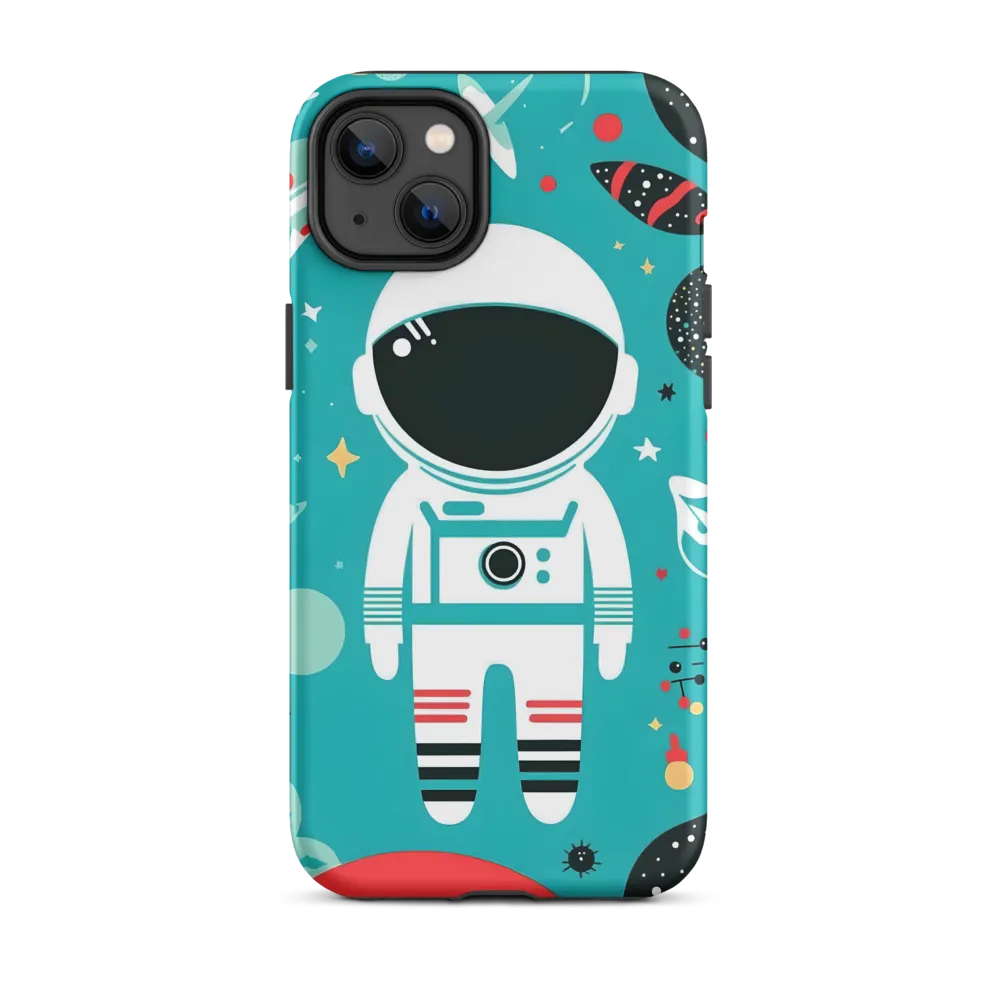 Whimsical Astronaut in Cosmic Wonderland | Phone Case |  14 Plus | Tough Case | Matte