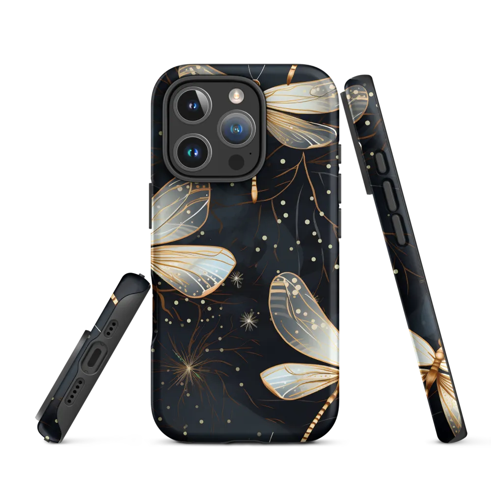 Ethereal Dance: Dragonflies in a Midnight Garden