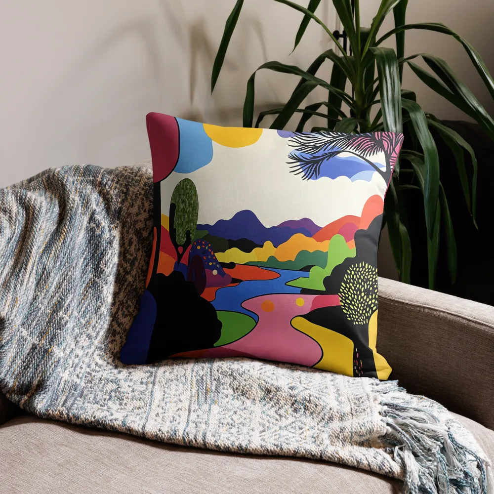 Whimsical Landscape in Color | Pillow & Pillow Case | Multiple Sizes