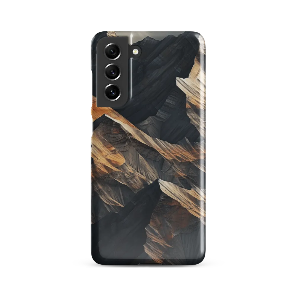 Ethereal Peaks: A Dance of Light and Shadow | Phone Case |  S21 FE | Snap Case | Glossy