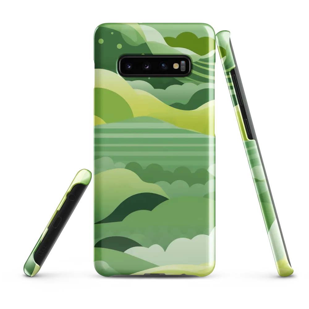 Tranquility in Green Waves | Phone Case |  S10 Plus | Snap Case | Glossy