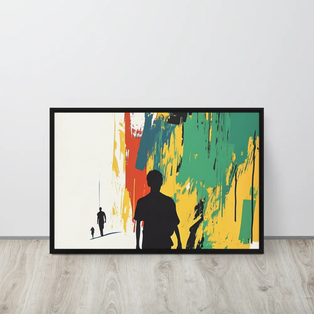 Journey of Silhouettes | Canvas with Black Frame | 20″×30″