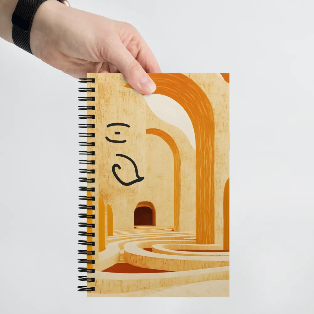 Whimsical Arches in a Beige Dreamscape | Spiral Notebook