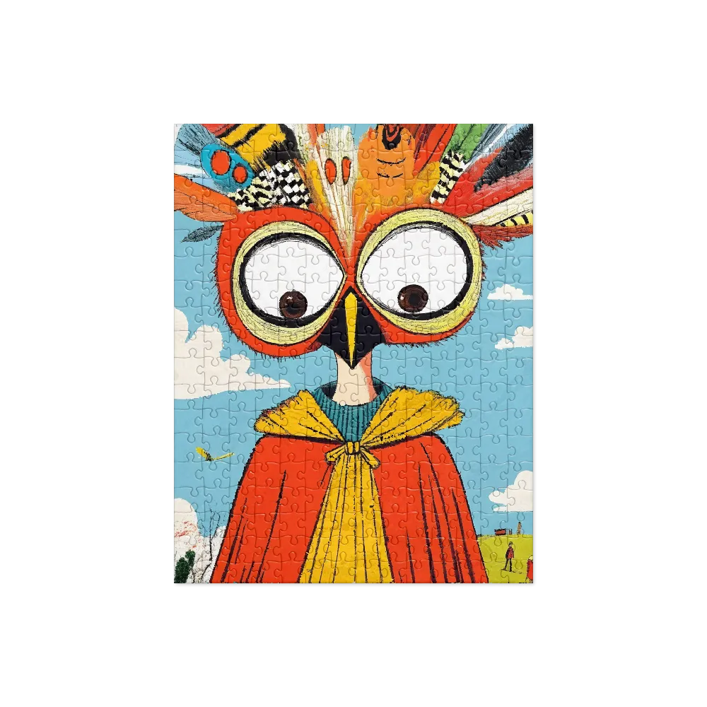 A Whimsical Encounter: The Owl-Human Fusion