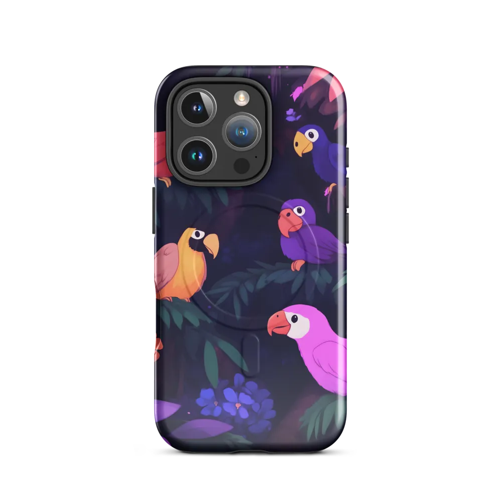 Tropical Parrot Playground | Phone Case |  16 Pro | MagSafe® Tough Case | Glossy