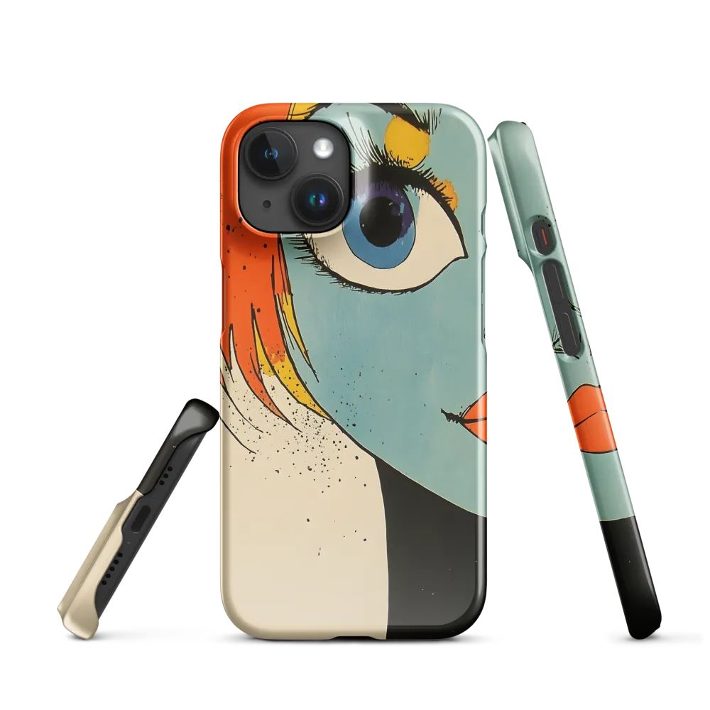 Vivid Expressions: A Portrait in Blue | Phone Case |  15 | Snap Case | Glossy