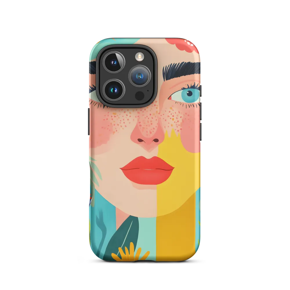 Floral Serenity: A Modern Portrait