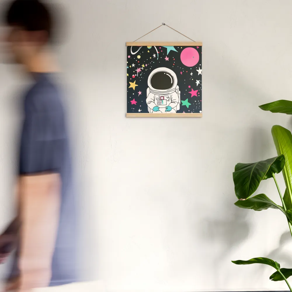 Cosmic Dreamer | Poster With Oak Wood Hanger | 16″×16″