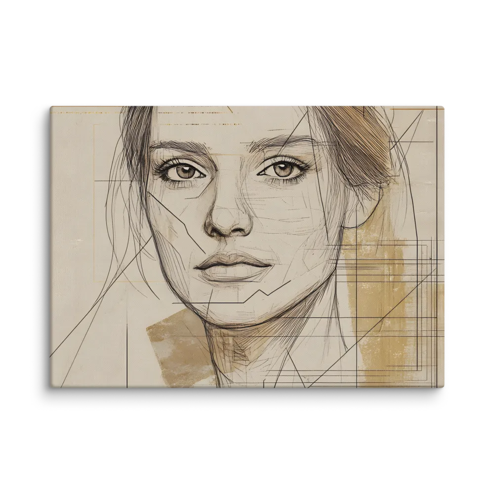 Geometric Elegance: A Modern Portrait | Canvas | 20″×28″