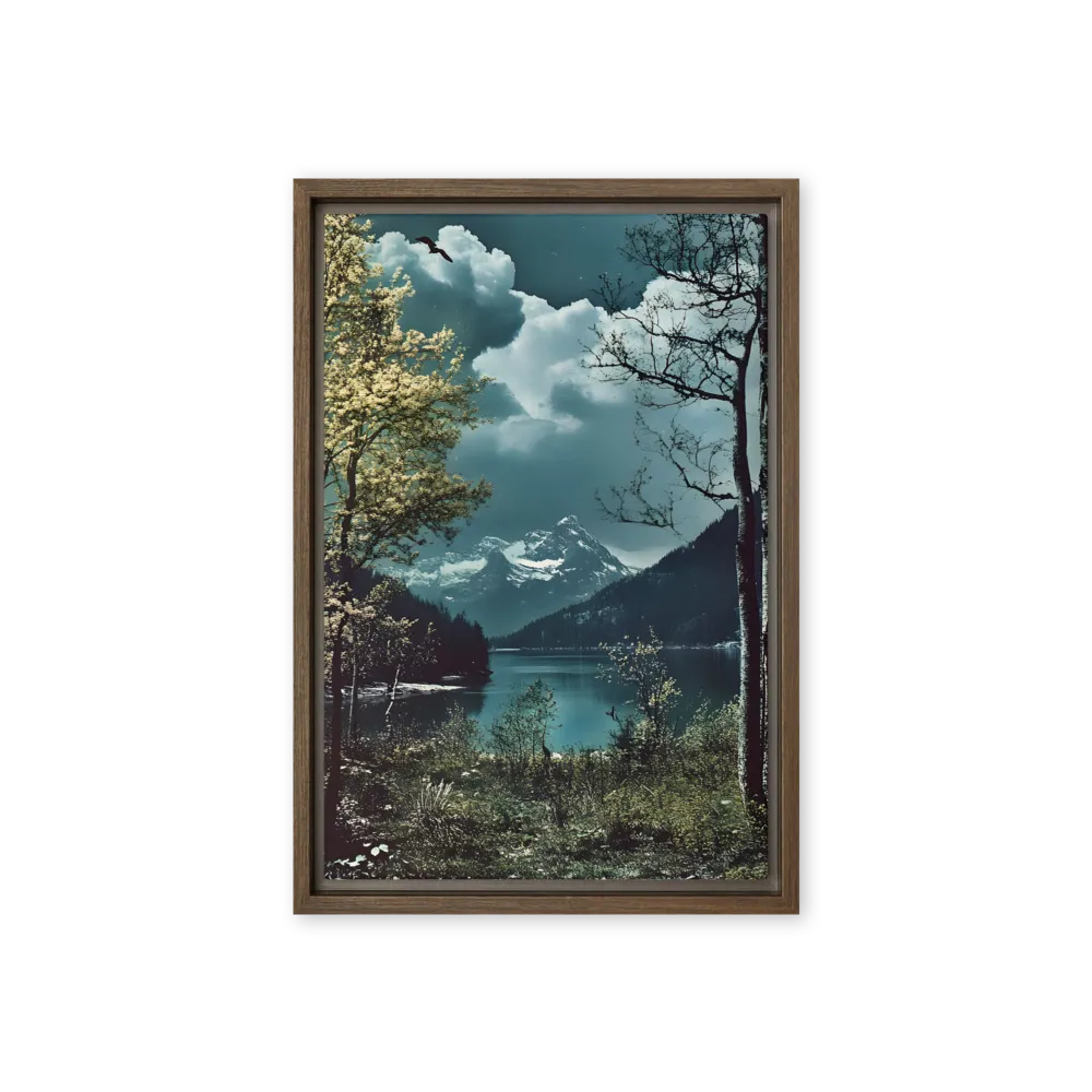 Whispers of Tranquility | Canvas with Brown Frame | 12″×18″