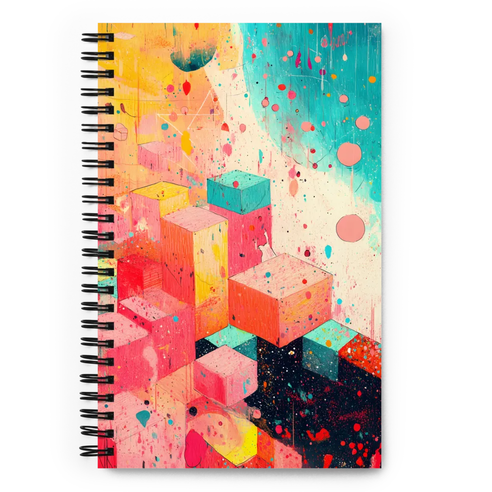 Cubist Symphony in Color | Spiral Notebook