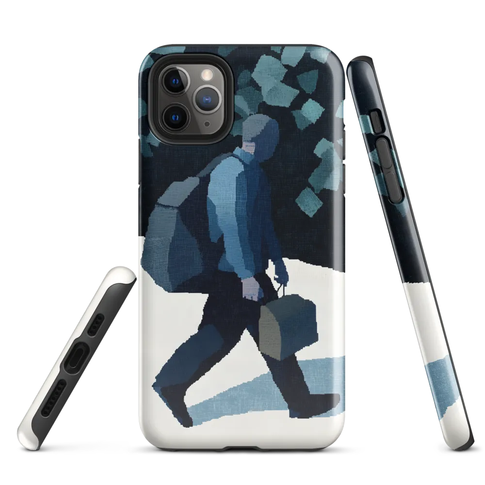 Urban Solitude: A Journey in Blue | Phone Case |  11 Pro Max | Tough Case | Glossy