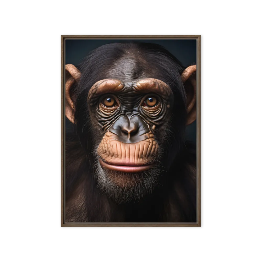 Whispers of Curiosity | Canvas with Brown Frame | 20″×28″