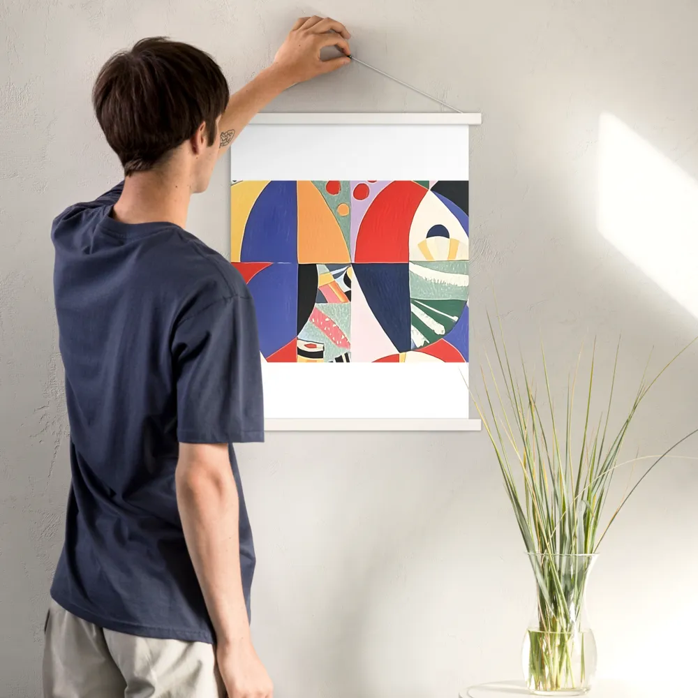 Dynamic Mosaic Symmetry | Poster With White Wood Hanger | 18″×24″