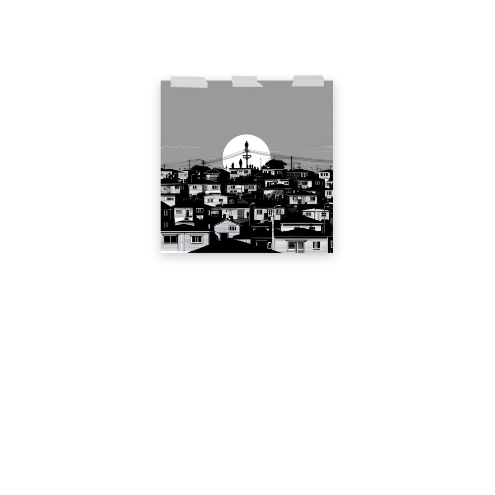 Moonlit Suburb 
 Poster | 18″x 18″