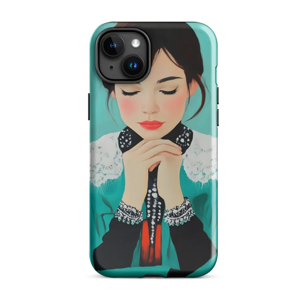 Serenity in Turquoise | Phone Case |  15 Plus | Tough Case | Glossy