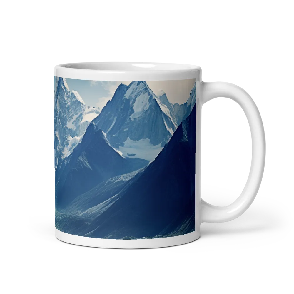 Majestic Serenity: A Landscape of Mountains and Rivers | Mug with White inside | 11 oz