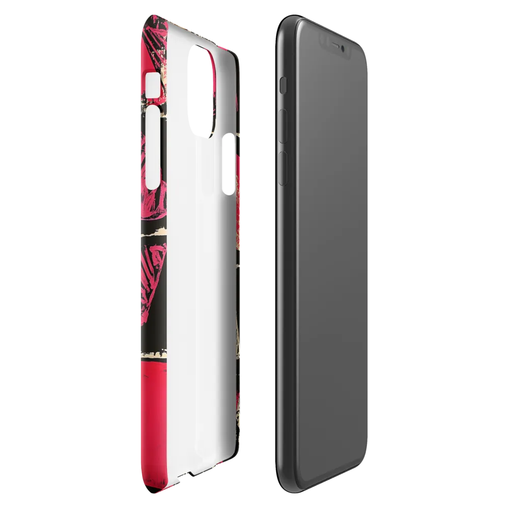 Geometric Symphony in Pink and Black | Phone Case |  11 Pro Max | Snap Case | Glossy