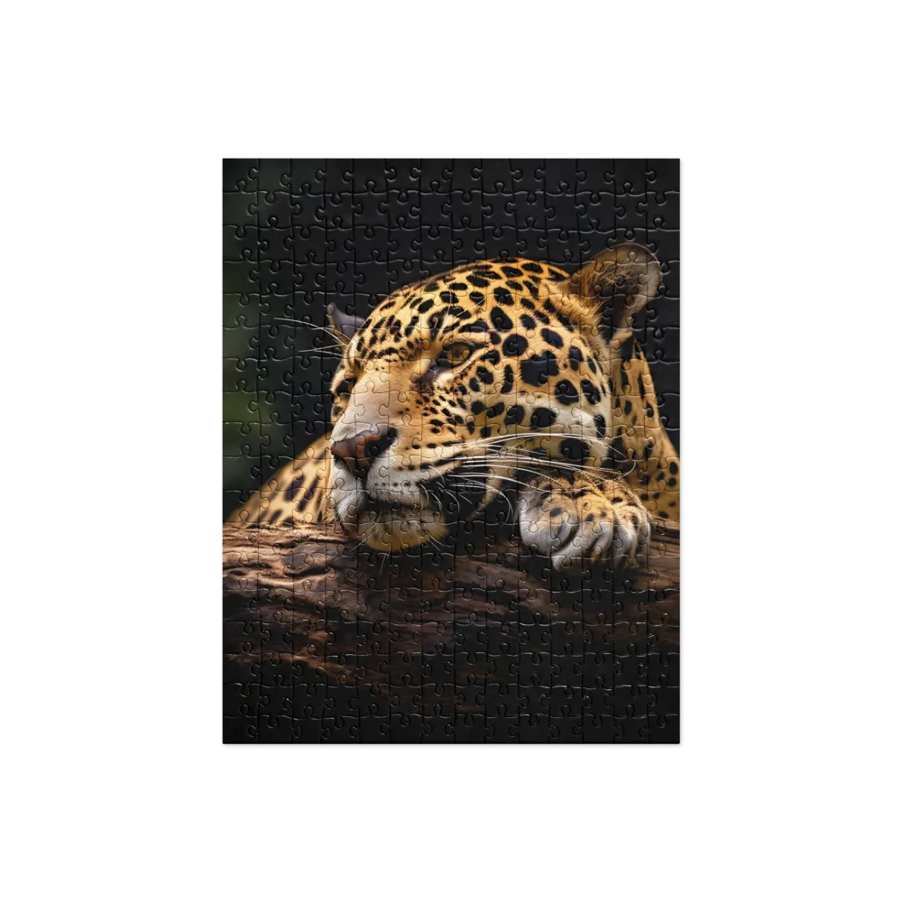 Tranquil Majesty: The Resting Leopard | Jigsaw Puzzle | 252 pieces