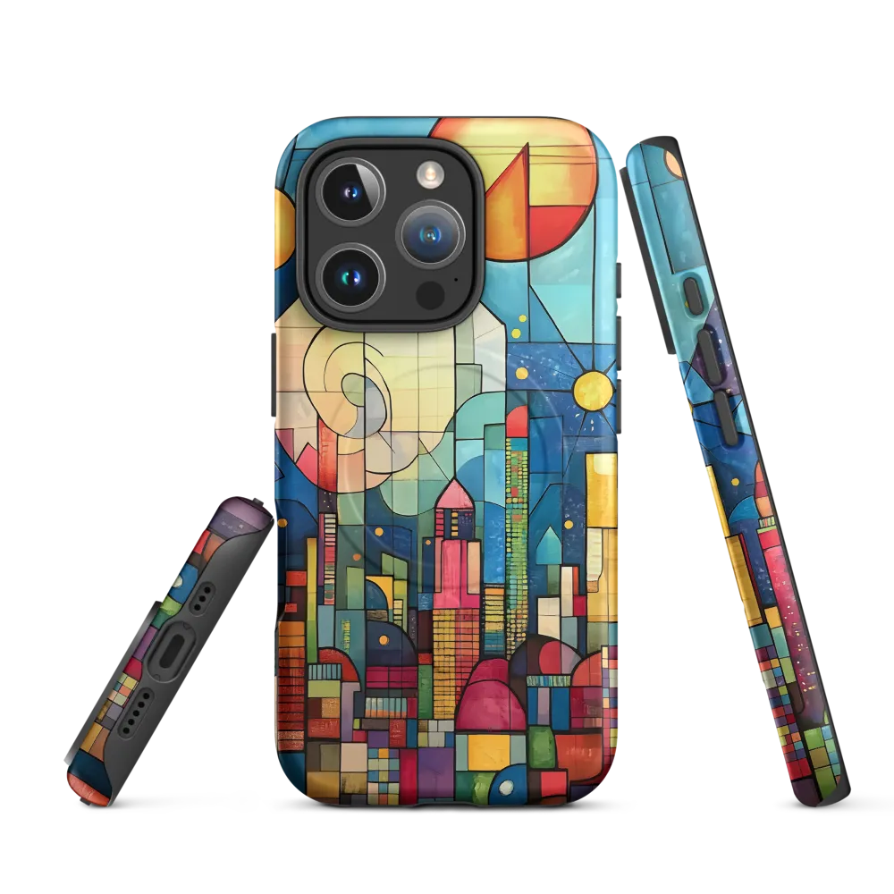 Geometric Harmony: A Vibrant Cityscape