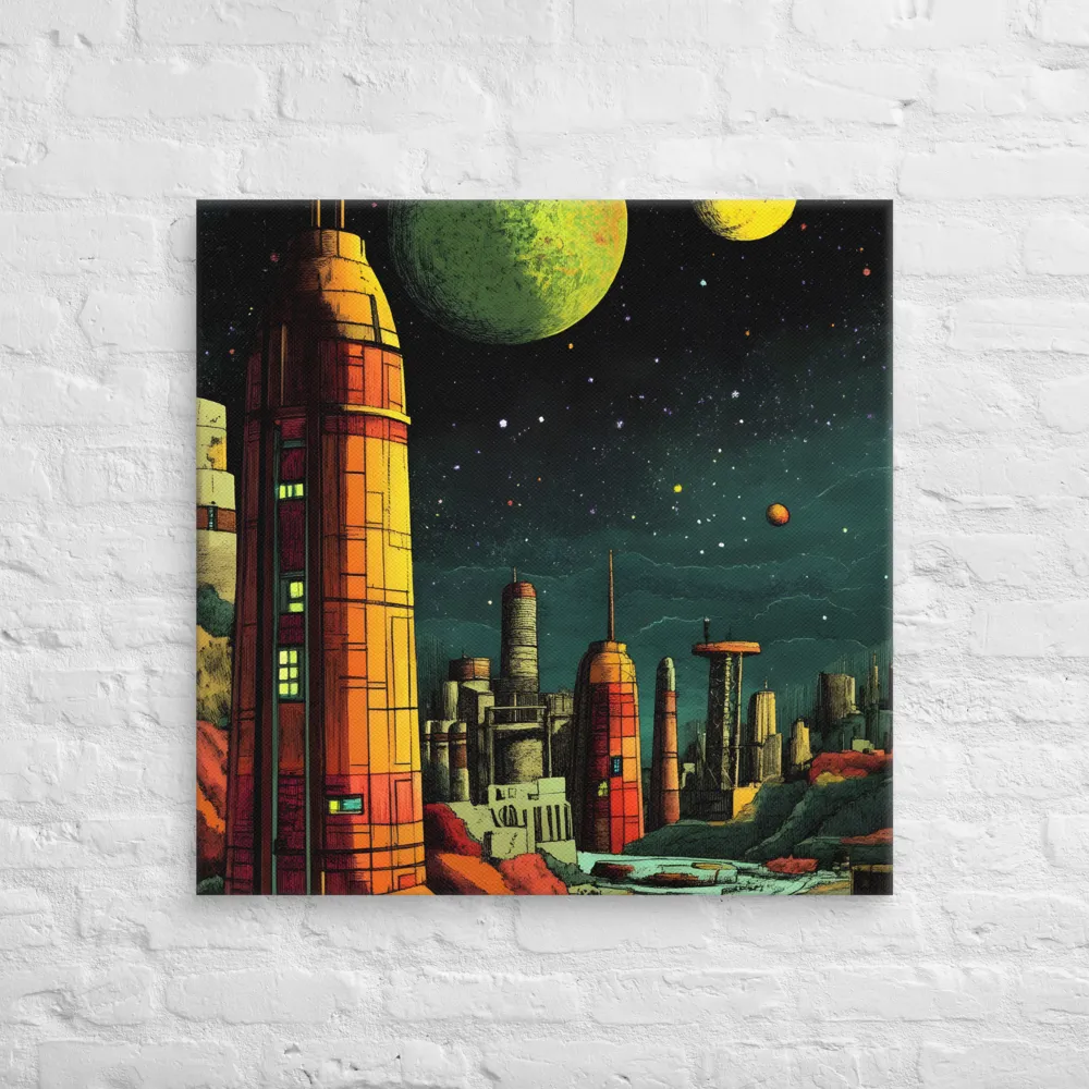 Cosmic Cityscape | Canvas | 30″×30″