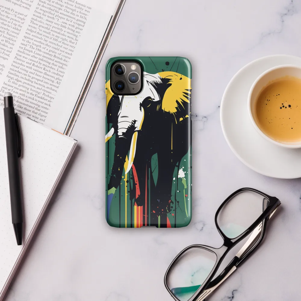 Majestic Minimalism: The Colorful Elephant | Phone Case |  11 Pro Max | Snap Case | Glossy