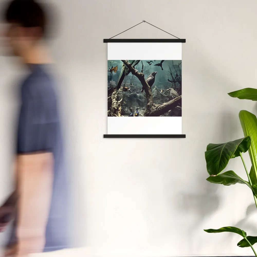 Whispers of the Avian Realm | Poster With Black Wood Hanger | 18″×24″