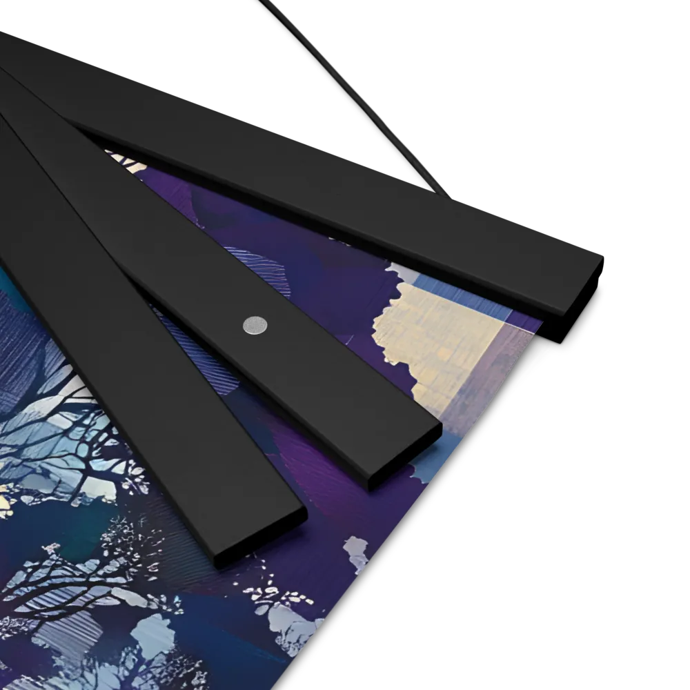Tranquil Geometry: A Journey Through Color | Poster With Black Wood Hanger | 16″×16″
