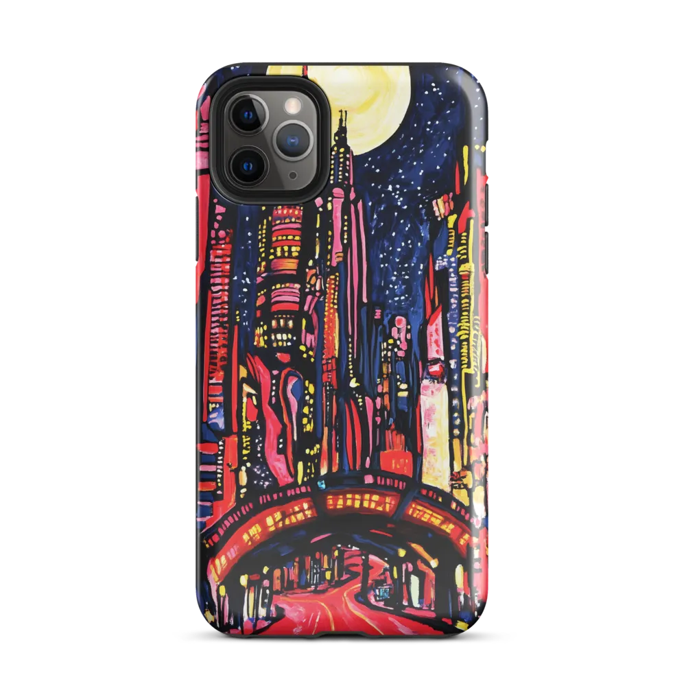 Night Lights: A Vibrant Urban Odyssey | Phone Case |  11 Pro Max | Tough Case | Glossy