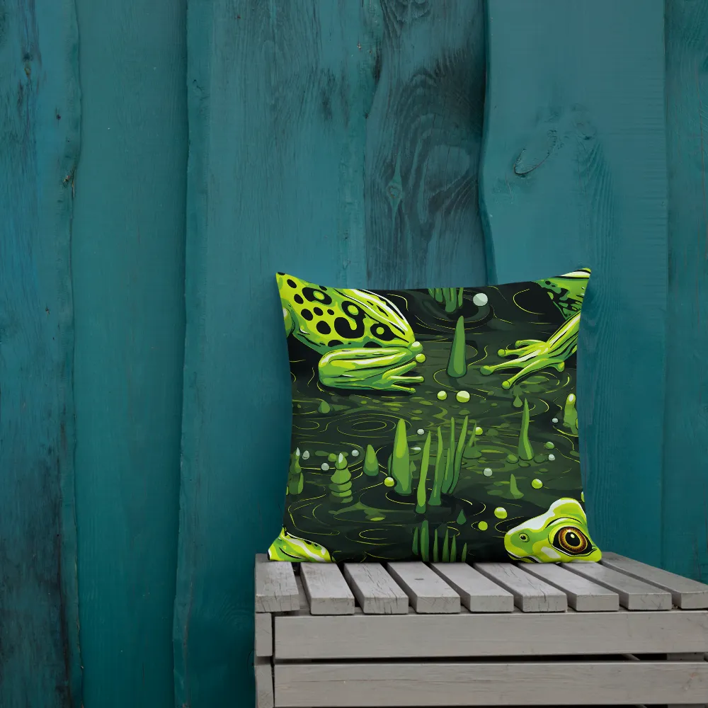 Green Harmony: Life Beneath the Surface | Pillow | 18″×18″