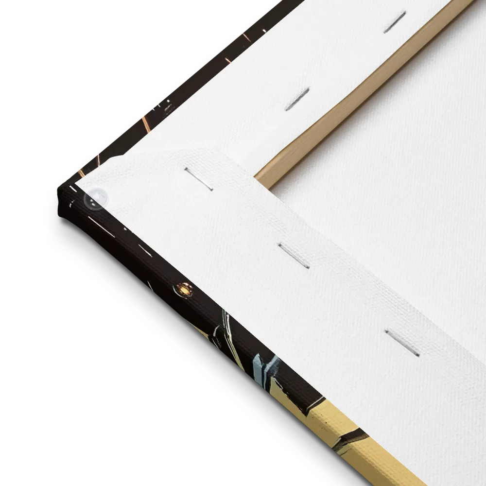 Metro Nexus: A Futuristic Cityscape | Thin Canvas | 12″×12″