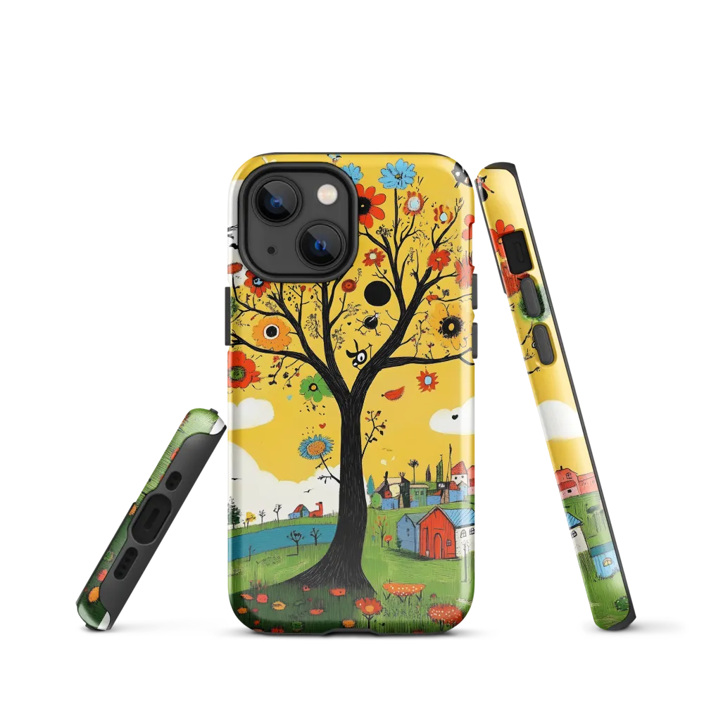 Whimsical Blooms of Life | Phone Case |  13 mini | Tough Case | Glossy