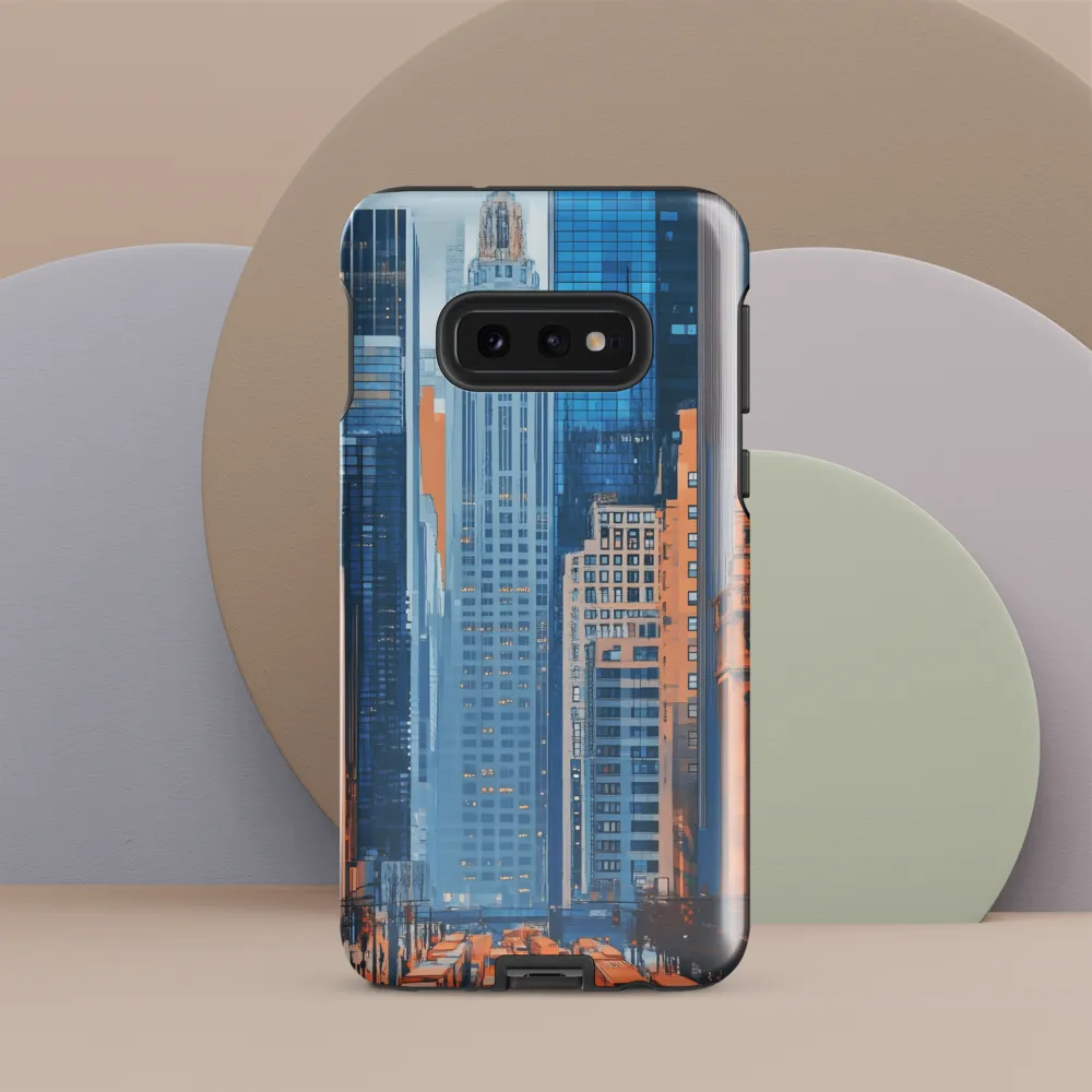 Urban Symphony in Blue and Orange