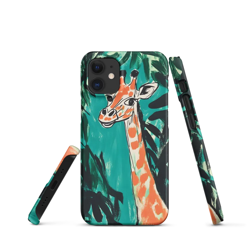Curious Giraffe in Lush Greenery | Phone Case |  12 Mini | Snap Case | Matte
