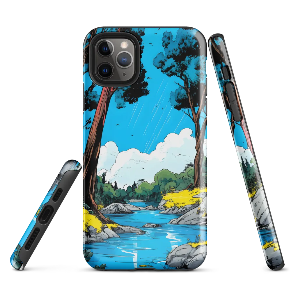 Tranquil River in a Comic Landscape | Phone Case |  11 Pro Max | Tough Case | Glossy