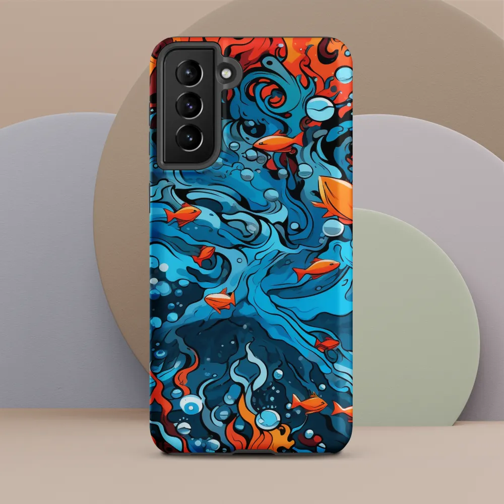 Fluid Harmony: Ocean and Flames