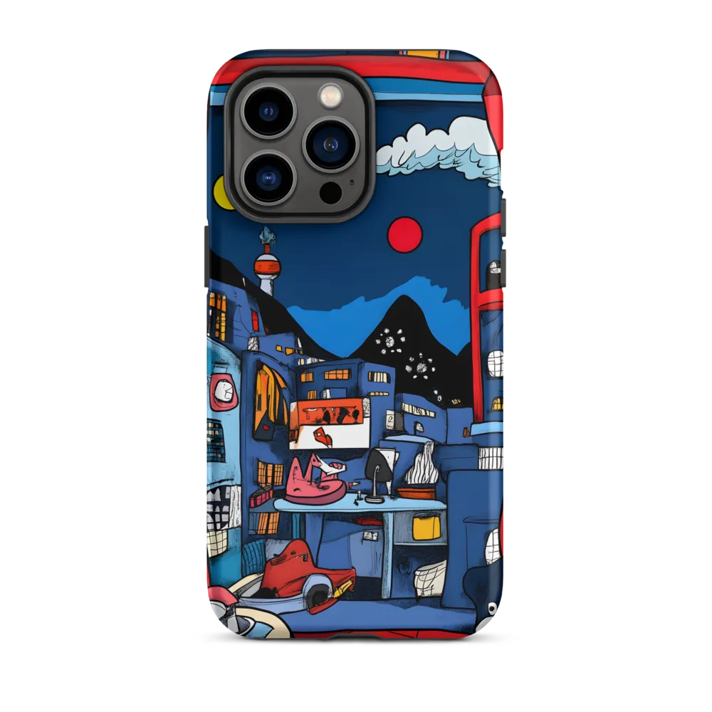 Whimsical Cityscape at Night