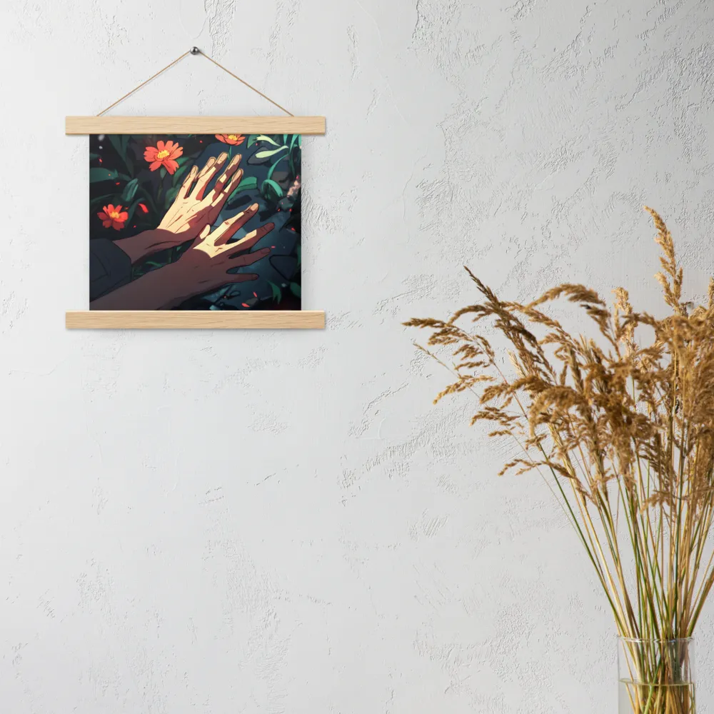Whispers of Nature | Poster With Oak Wood Hanger | 10″×10″