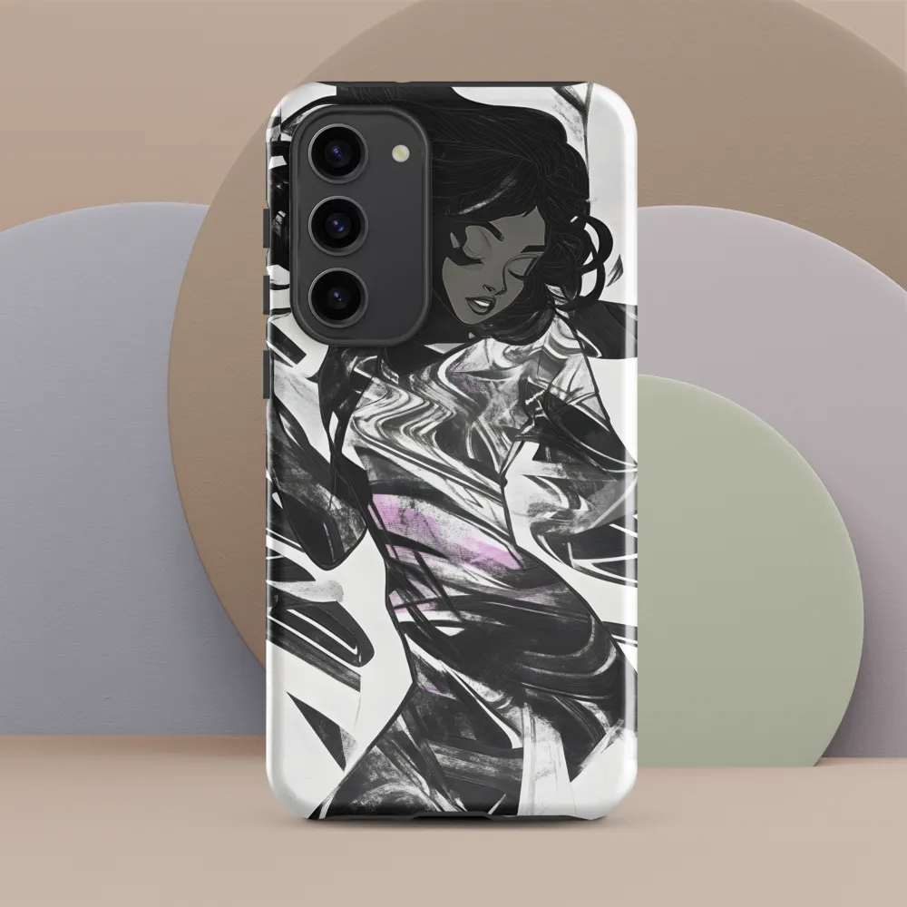 Fluid Grace: The Dance of Shadows | Phone Case |  S23 Plus | Tough Case | Glossy