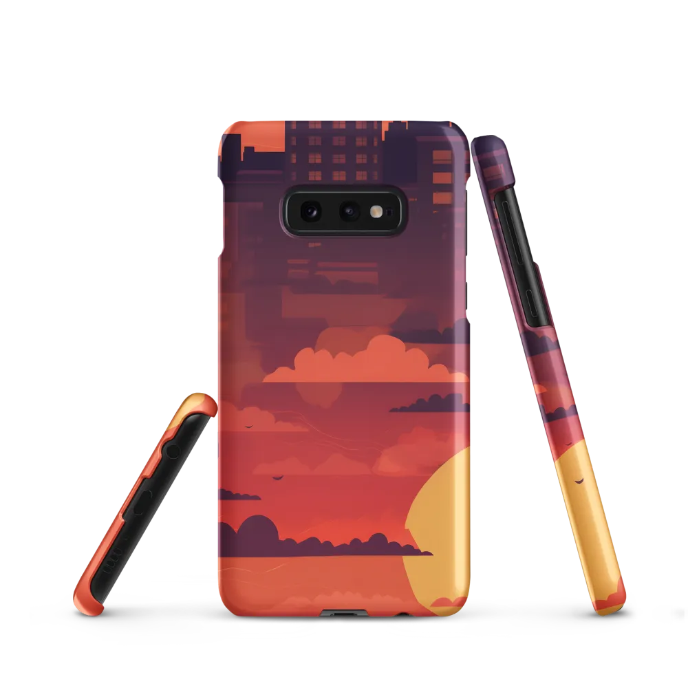 Urban Dusk: A Symphony of Cityscapes | Phone Case |  S10e | Snap Case | Matte