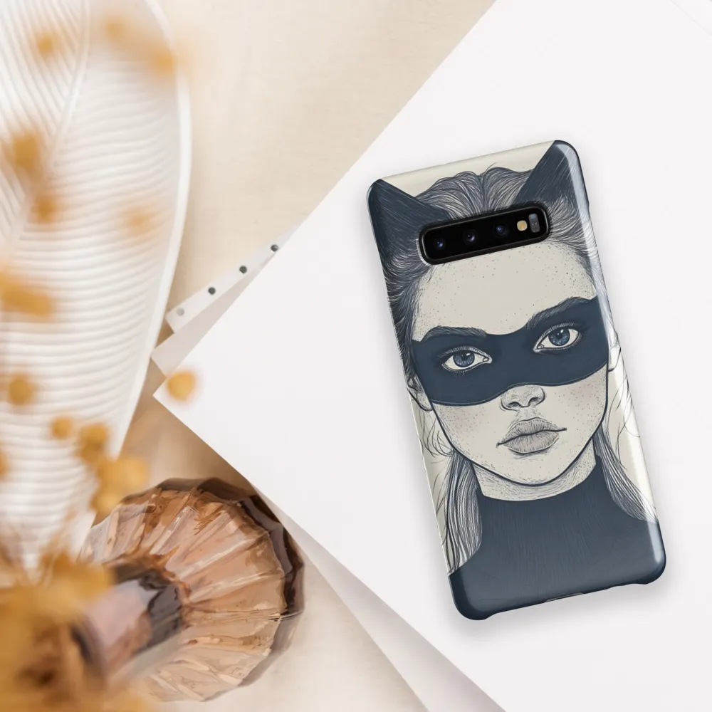 Whimsical Cat Girl | Phone Case |  S10 Plus | Snap Case | Glossy