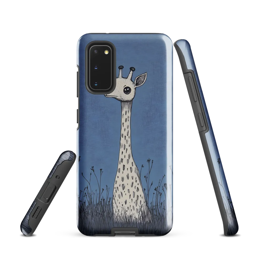 Whimsical Giraffe in Blue