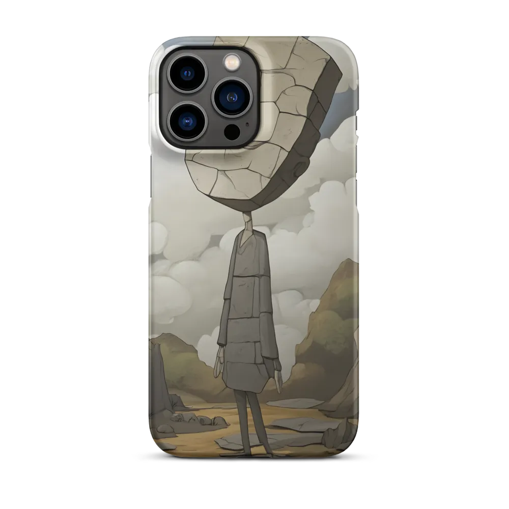 Whimsical Stone Figure in a Rocky Landscape | Phone Case |  13 Pro Max | Snap Case | Matte