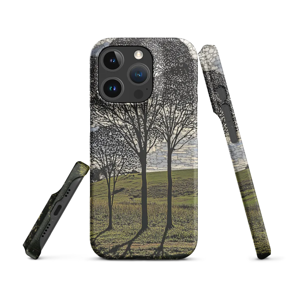 Tranquil Shadows: A Silhouette of Nature | Phone Case |  16 Pro | Snap Case | Matte